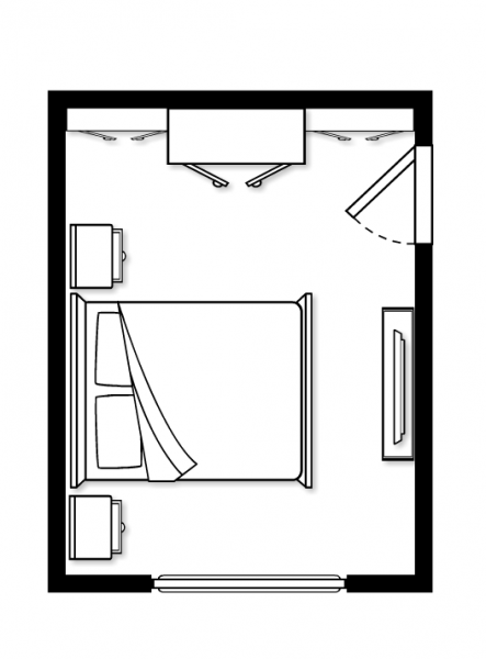 Графический план комнаты. Рисуем план спальни. варианты планировок12